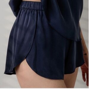 LUNYA Silk Shorts Washable Pajamas Pull On PJ High Rise, size M